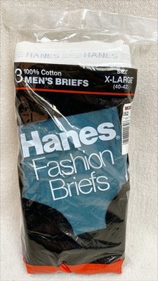 Vintage New 1987 Hanes Briefs Cotton Pack Of 3 Colored XLarge 40-42 GRN PRP BURG