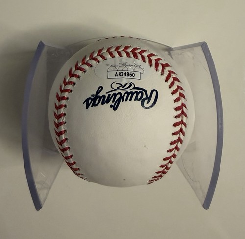 Ivan Rodriguez Texas Rangers Autographed Hall Of Fame Baseball Pudge JSA COA - Picture 2 of 2