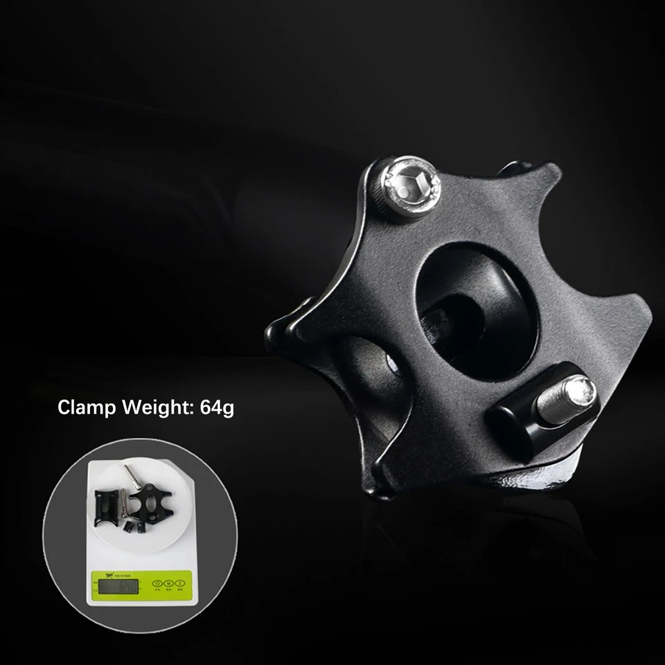 Tija de sillín de bicicleta de fibra de carbono desplazada 20 mm tubo de tija de sillín de bicicleta de carreras 27,2x400 mm Foto 3 de 4