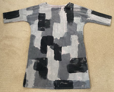 Beau Jours Dress NWT Sz S Cotton Lagenlook Gray Artsy Minimalist