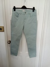 White Stuff Dusty Blue Stretch Crop Jeans Size Uk 10 R