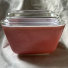Vintage Pyrex Pink/Pink Refrigerator Dish With Lid #501  1 1/2 Cup
