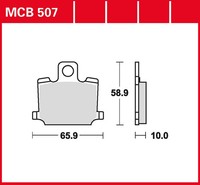 TRW Bremsbelag Organisch (FüR: Yamaha RD 350 LC 4L0 80 Vorne )