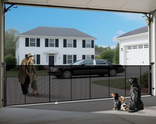 200" Retractable Baby Gates Dog Gate Extra Wide, 42" Tall Child Pet Safety Gate