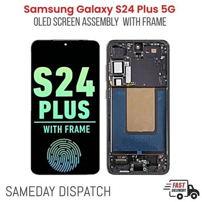 OLED Samsung Galaxy S24 Plus 5G Display Einheit Ersatz mit Rahmen UK Ware