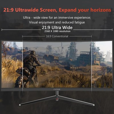 Z-Edge 30-inch Curved Gaming Monitor, 200Hz Refresh Rate, 21:9