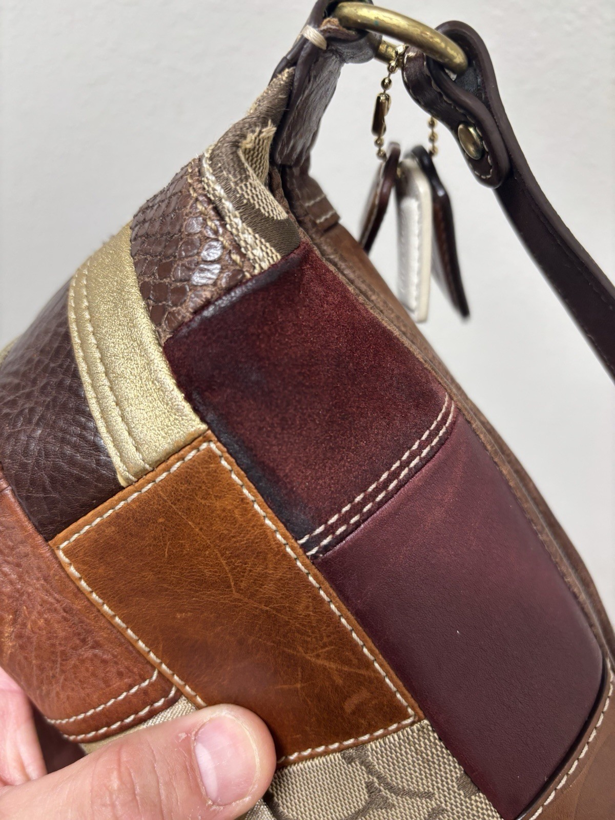 2007 Coach Patchwork Top Handle Pouch Mini Hobo H… - image 9