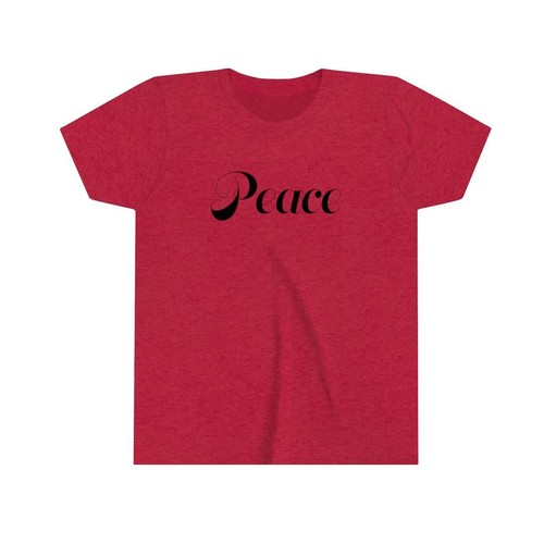 Camiseta juvenil manga corta Bella & Canvas "Paz" gráfico negro - Imagen 12 de 65