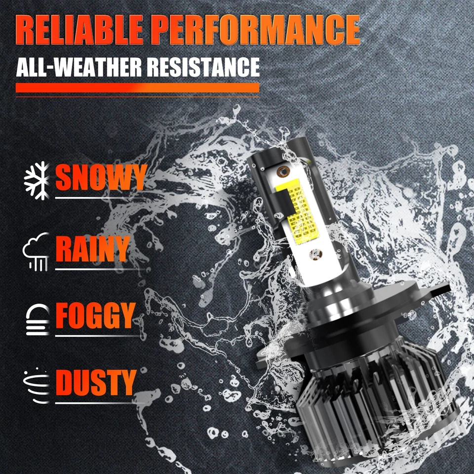 For Toyota Tacoma 2005-2011 LED Headlight High/Low Bulbs + Fog Light 6000K 4x - Image 4 of 4