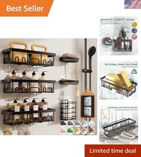 6-Piece Bathroom Organizer Set - Quick Dry, Lightweight Rust-Resistant Caddies