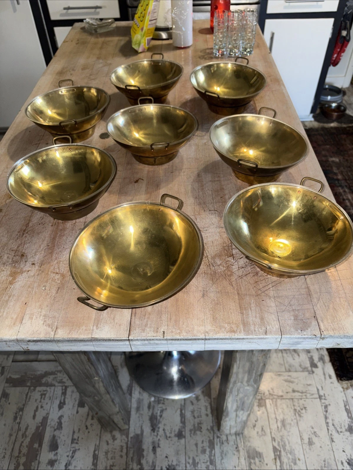 8 Thai Traditional Wok Brass Pan Home Cooking Food & Dessert w/ plastic insert
Opens in a new window