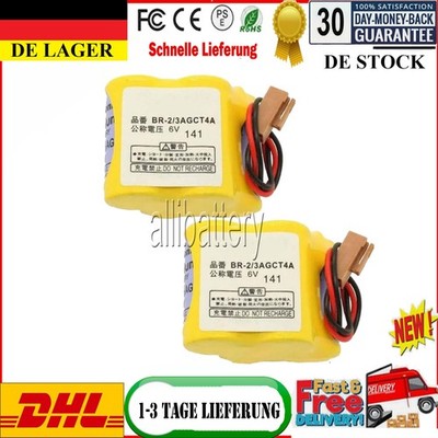 2 x BR-2/3AGCT4A 6V PLC Battery Akku für FANUC A98L-0031-0025 CNC Machine System