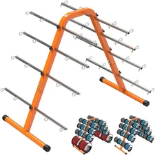 Portable Wire Spool Caddy – Heavy-Duty Steel Cable Dispenser with 8 Adjustabl...