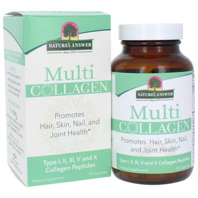 2 X Nature's Answer Multi Collagen Type I - II - III - V and X Collgen Peptides