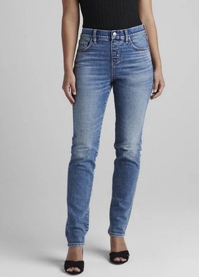 JAG Straight Leg Women's Blue Medium Wash Denim Jeans 5-Pocket Zip Button 14
