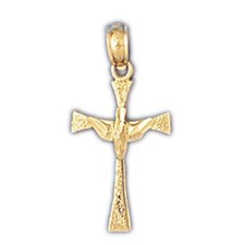 Cross Charm Pendant 14k Gold