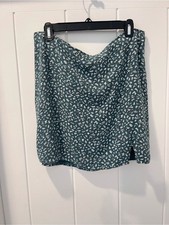 Abercrombie Fitch Teal Floral Print Skirt