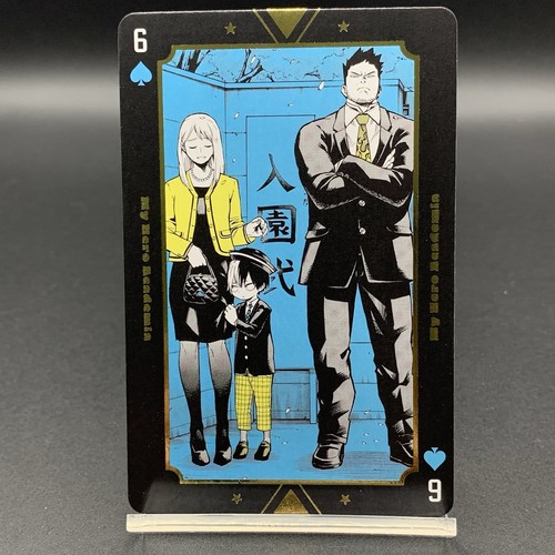 Foil-stamped playing cards My Hero Academia exhibition Jump Japan Comic spade 6 - Picture 1 of 12
