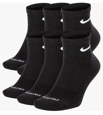 Nike Training Ankle Socks - Black Large  6 pairs