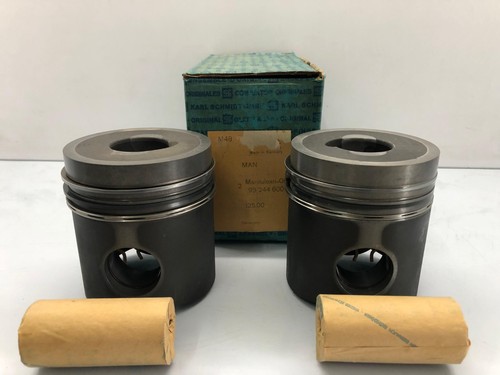2 X KS PISTON With PIN & RING 93244600 STD 125.00 MM FITS MAN D2066 D2866 Truck - Picture 1 of 9