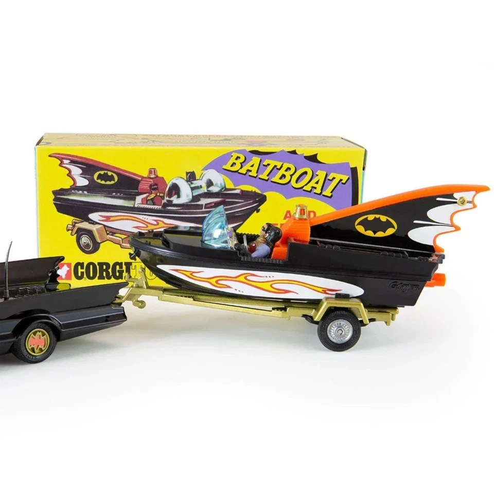 USA SHIP Corgi Batman Batboat 107 & trailer toy 2025 Reissue for Batmobile NEW - Image 2 of 4