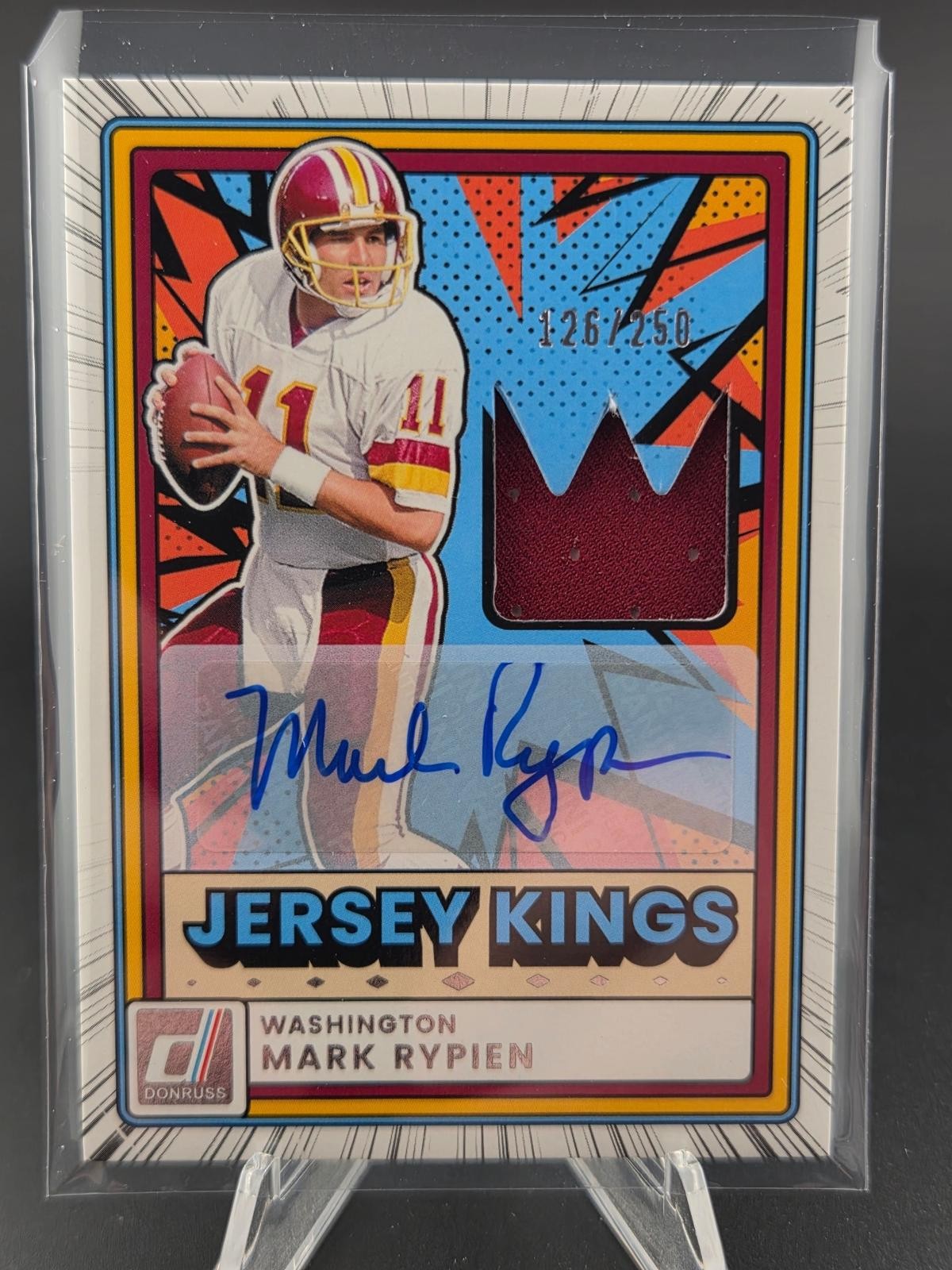 2026 Donruss Football Mark Rypien Jersey Kings Relic Auto #/250 #JKG-MRN