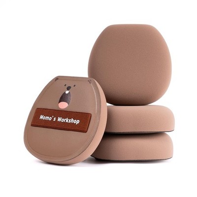 Momo's Workshop Makeup Sponges Lychee 1 Count (Pack of 2), Coffee Color 2pcs