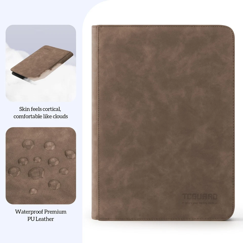 Carpeta de tarjetas coleccionables, álbum de tarjetas de bolsillo de carga lateral con capacidad para 540, cremallera... Foto 2 de 4