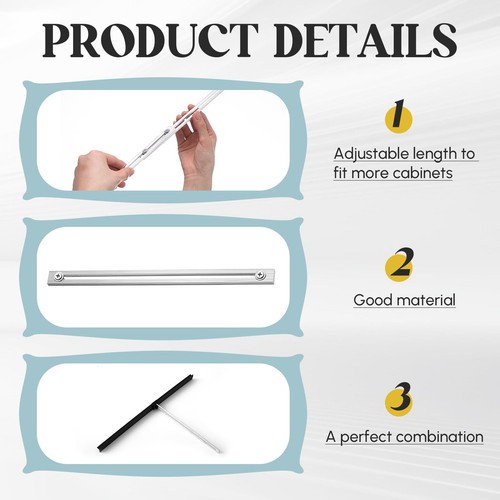 12 Pcs Metal Adjustable File Cabinet Rails Set Include 8 Hanging File Rail Cl... - Picture 4 of 7