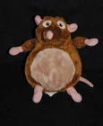 ?Emile Ratatouille GIPSY DISNEY Beige Brown Pink Rat Plush 17cm VGC