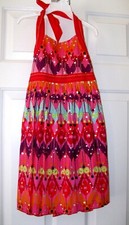NWT GIRLS RED MULTI SILVER SEQUIN EMILY WEST SUNDRESS DRESS SIZE 8