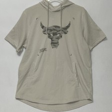 Under Armour Project Rock Terry Short Sleeve Hoodie Men Large 1370465 New