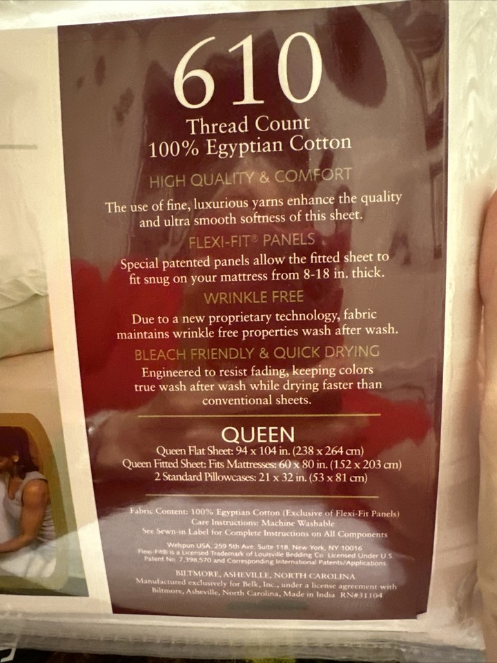 Biltmore Queen Egyptian Cotton 610 Chateau / Flex Fit Sheets eBay