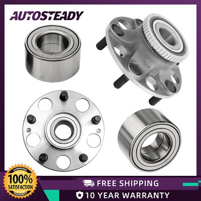 Front and Rear Wheel Bearing Hub Kit for 2003 - 2007 Honda Accord 2004 - 2008 TL