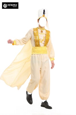 Favola Aladino Vestito Carnevale Costume Uomo Sultano Cosplay