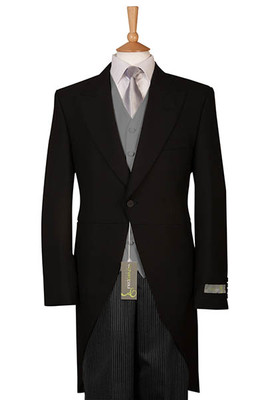 BLACK 3 PIECE TAILCOAT MORNING SUIT 