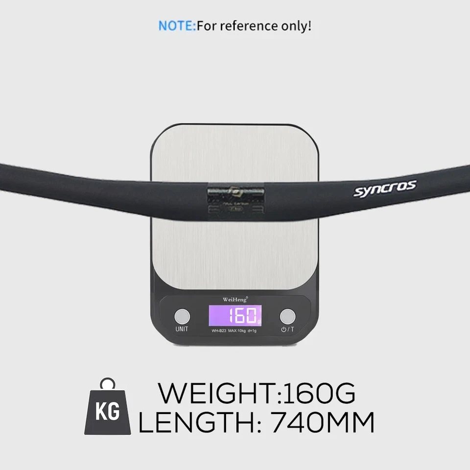 Carbon Fiber Diameter 31.8mm MTB Bicycle Handlebars 9 Degree 680/700/720/740mm - Image 4 of 4