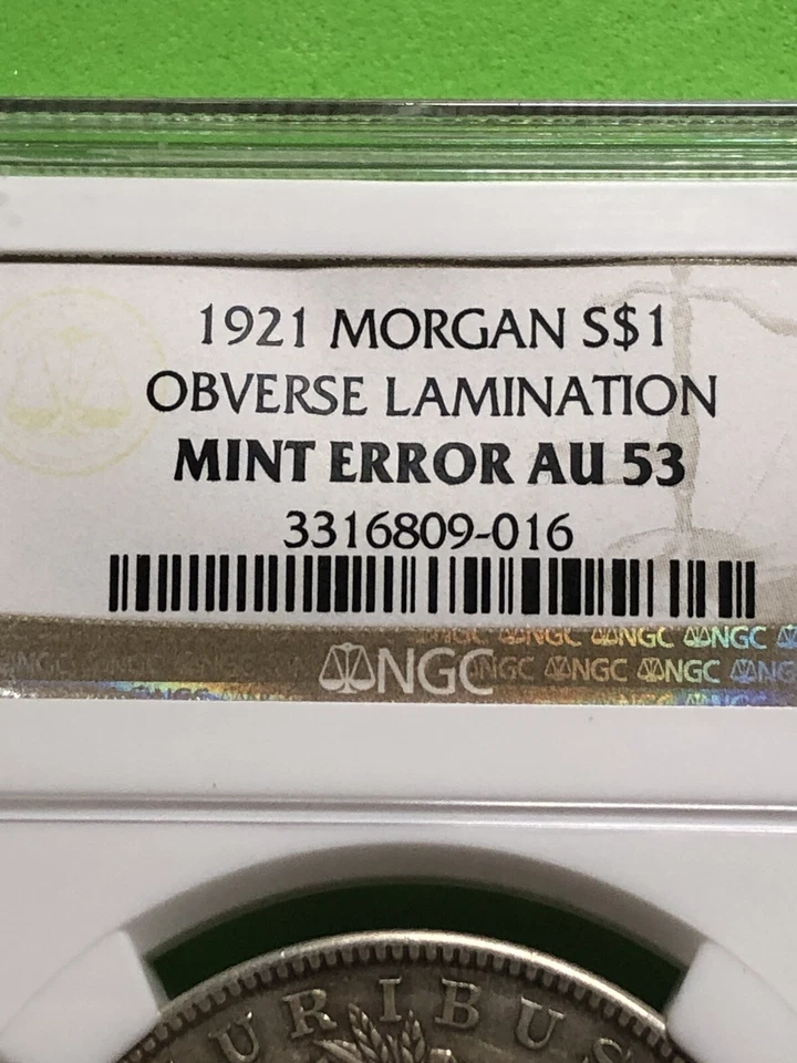 1921 MORGAN SILVER DOLLAR - ONE OF A KIND - MAJOR - MINT ERROR - NGC CERTIFIED! - Image 4 of 4