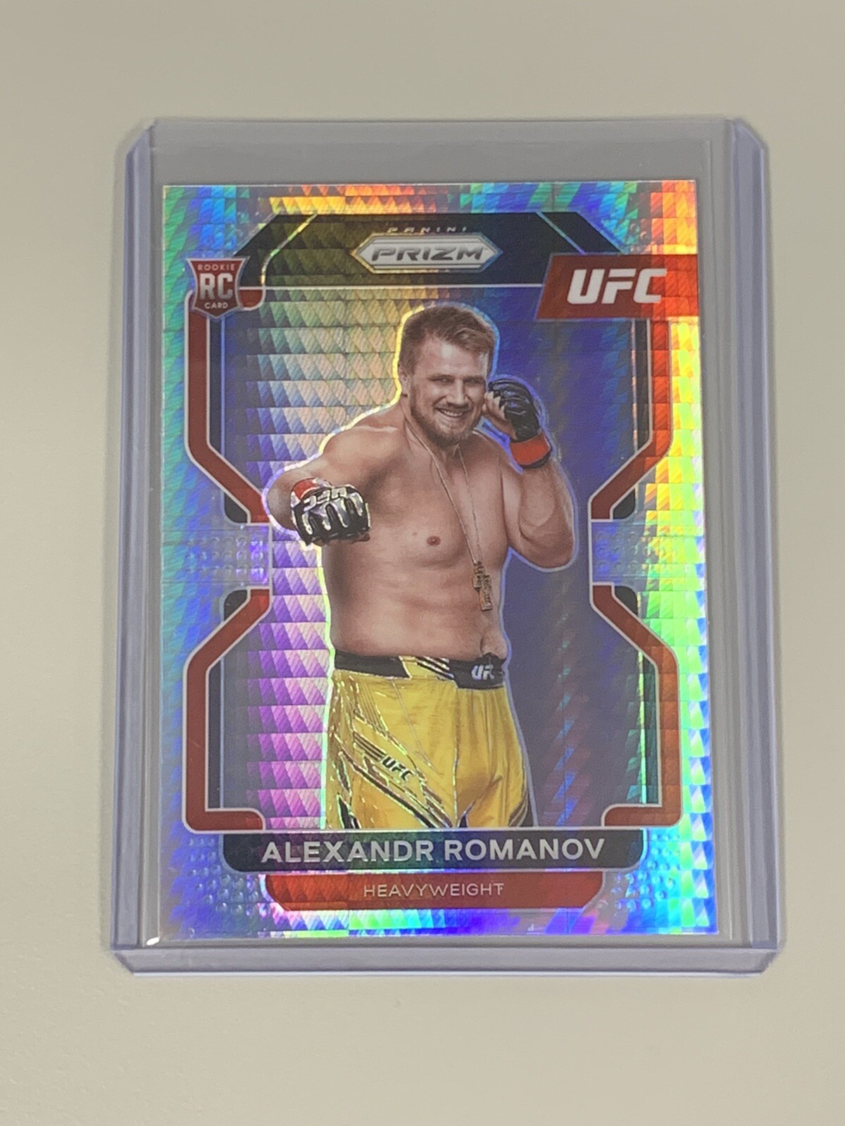 2022 UFC Alexandr Romanov Panini Prizm Hyper Prizm Rookie RC #137