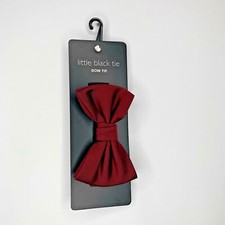 Little Black Tie adjustable pre tied bow tie solid burgundy sizes 14 1/2 to 20