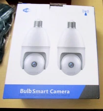 NEW SET 2 Warmfam BULB SMART PTZ Wire-Free Security Cameras T-CP8062LF-W3M Mpeg4
