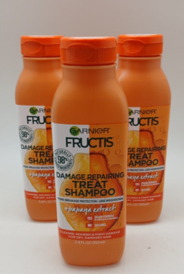 Garnier Fructis Repairing Treat Shampoo 3-Pack   11.8 fl oz Each, Damage Repair