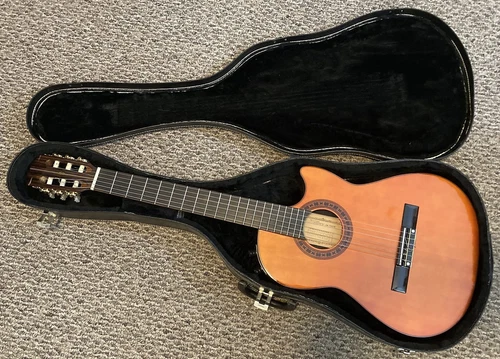 Hohner HAG-21 TWP Thinline Classical Guitar +case ("Gibson Chet Atkins CE" copy)