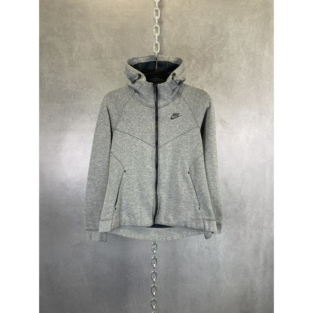 Women's gray Nike tech fleece zip up hoodie jacket M | eBay