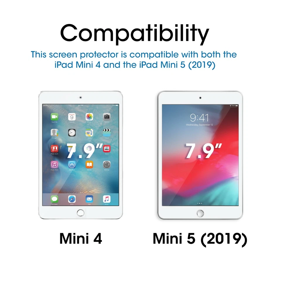 amFilm Apple iPad Mini 5 / Mini 4 Tempered Glass Screen Protector (1 Pack) - Image 2 of 4