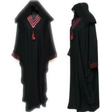 Classic Black Women Batwing Abaya Farasha Jilbab