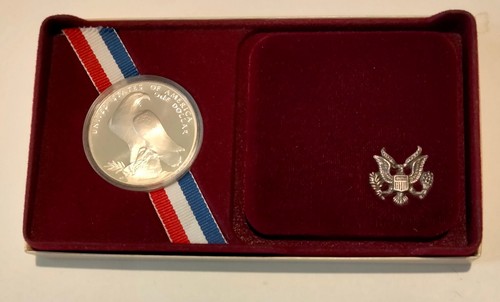 1984 S Vereinigte Staaten Olympische Münze - XXIII Olympiade Silber Dollar Beweis - Bild 2 von 12