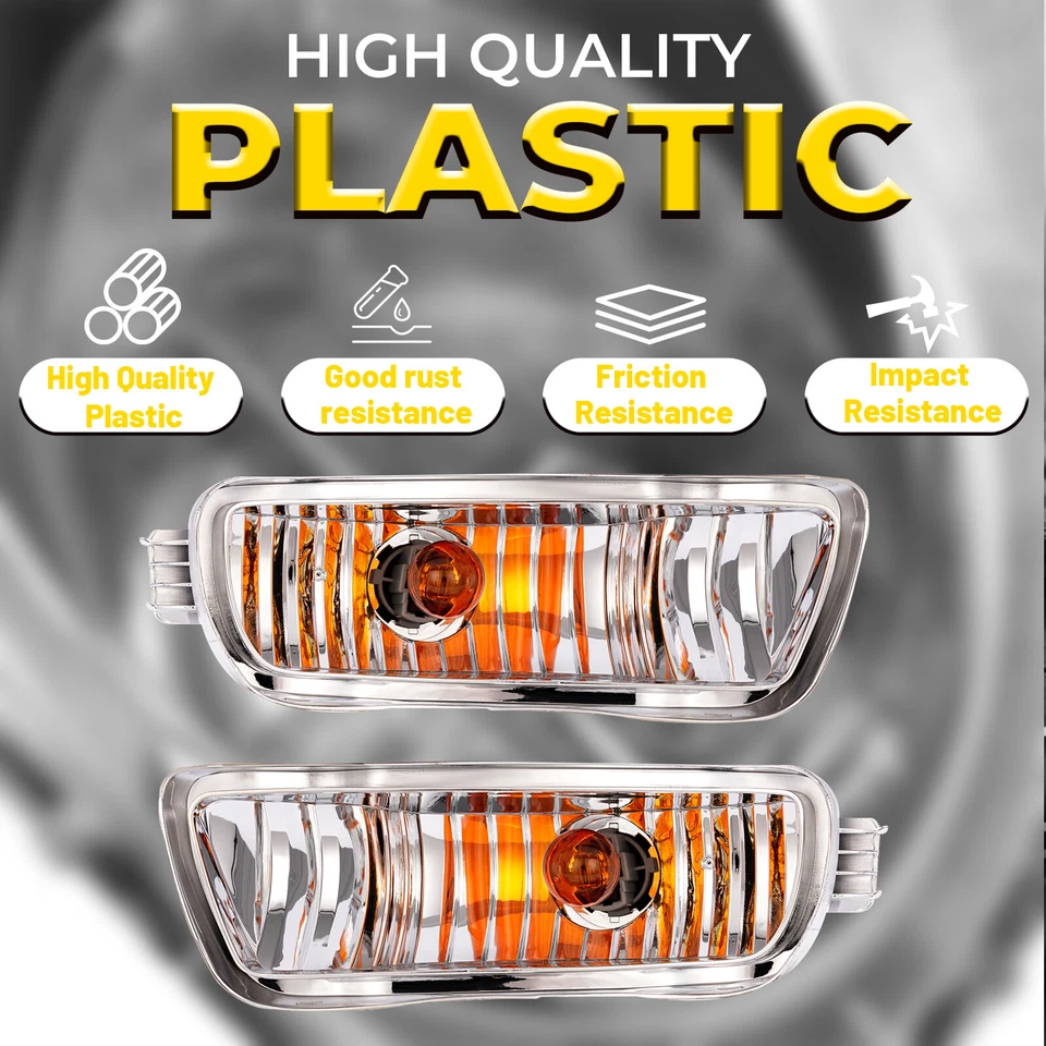 Par de luzes de seta para-choque para Toyota Tacoma 2001-2004 motorista + passageiro lateral - Imagem 3 de 4