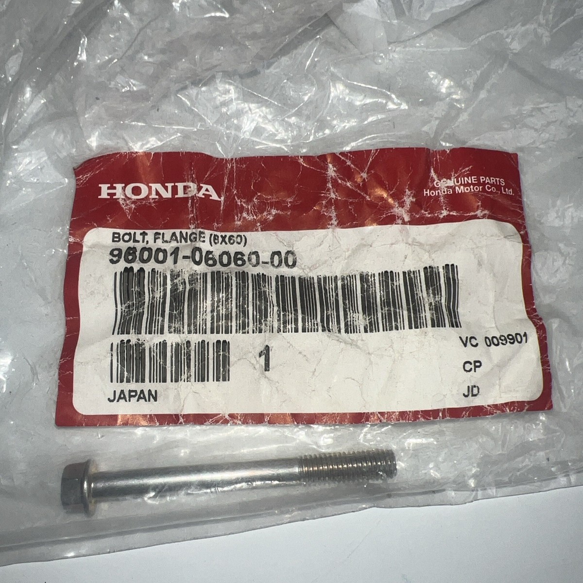 May GENUINE OEM HONDA 6X60MM FLANGE BOLT 96001-06060-00 | eBay