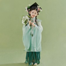 Graduation Green girls Hanfu 2025 children's ancient clothing Chinese style